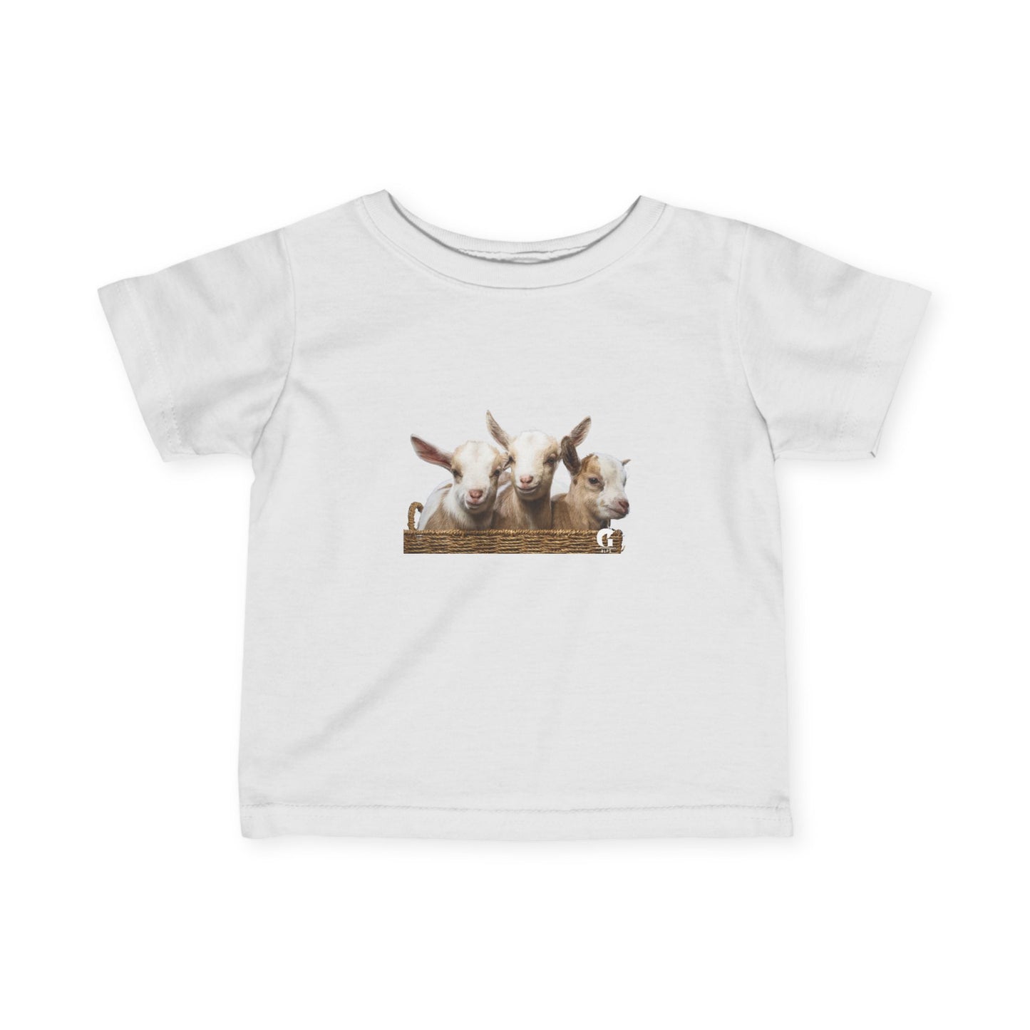 Triplet Baby Goats Cute Tshirt - Supports Orphan Charity