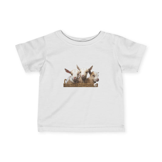 Triplet Baby Goats Cute Tshirt - Supports Orphan Charity
