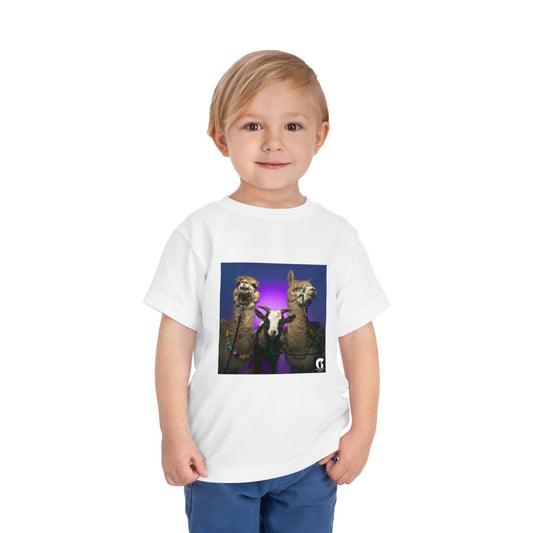 Toddler T-Shirt with Angel, Muffin & Pablo 🦙🦙🐐- Supporting Orphan Children